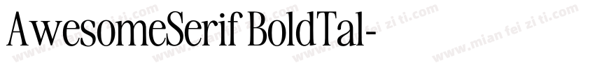 AwesomeSerif BoldTal字体转换